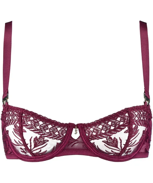 Magnetic Spell Half Cup Bra Crimson Red
