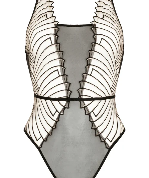 Cosmic Dream Thong Bodysuit Black