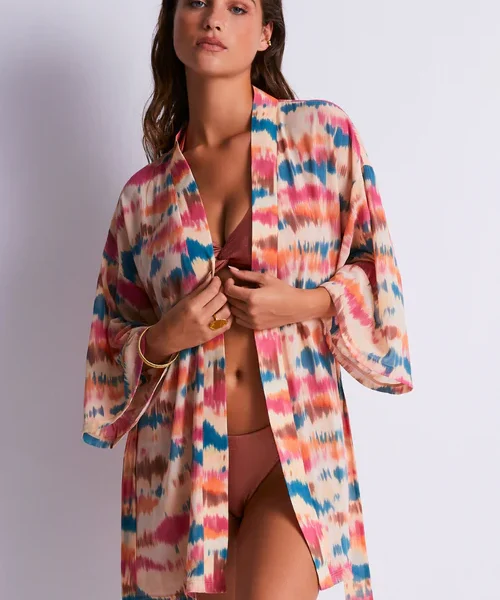Evening Sand Beach Kimono Cover Up, Size M-L (UK 12-14)