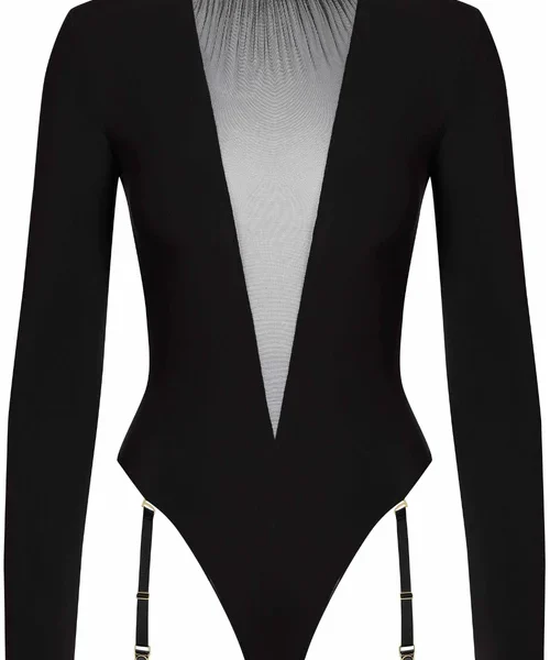 Nuit Fauve Long Sleeve Suspender Thong Body