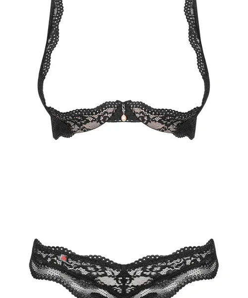 Luvae Cupless Bra & Crotchless Thong